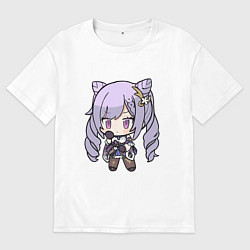 Футболка оверсайз женская Чиби Кэ Цин, цвет: белый