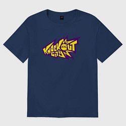 Футболка оверсайз женская Knockout City Logo Логотип, цвет: тёмно-синий