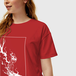 Футболка оверсайз женская Черный Аста Чёрный клевер, цвет: красный — фото 2