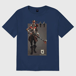 Футболка оверсайз женская Red Gang, цвет: тёмно-синий