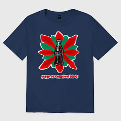 Футболка оверсайз женская Loca-Cola, цвет: тёмно-синий