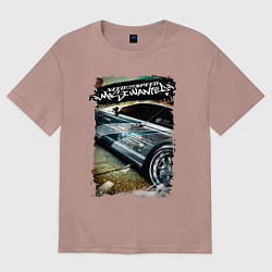 Футболка оверсайз женская Need for Speed Most Wanted, цвет: пыльно-розовый