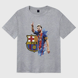 Футболка оверсайз женская Lionel Messi Barcelona Argentina!, цвет: меланж