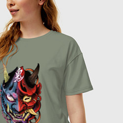 Футболка оверсайз женская Два лица, цвет: авокадо — фото 2