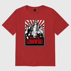 Футболка оверсайз женская Большой Лебовский, цвет: красный