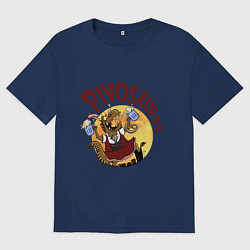 Женская футболка оверсайз Пивозавр