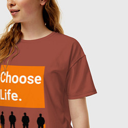 Футболка оверсайз женская Choose Life, цвет: кирпичный — фото 2