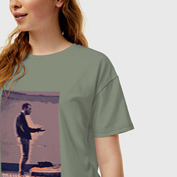 Футболка оверсайз женская На игле - Дэнни Бойл, цвет: авокадо — фото 2