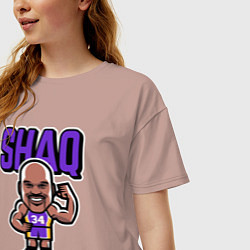 Футболка оверсайз женская Shaq, цвет: пыльно-розовый — фото 2
