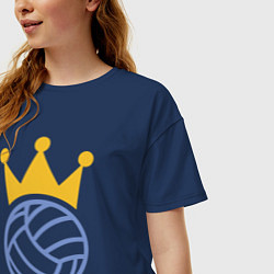 Футболка оверсайз женская Volleyball King, цвет: тёмно-синий — фото 2