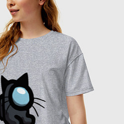 Футболка оверсайз женская Among Us, цвет: меланж — фото 2