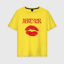 Футболка оверсайз женская Maneskin Монэскин Z, цвет: желтый