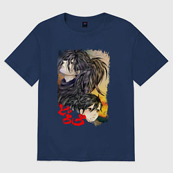 Футболка оверсайз женская Хяккимару и Дороро Hyakkimaru Dororo Z, цвет: тёмно-синий