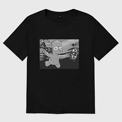 Футболка оверсайз женская Simpsons x Nirvana, цвет: черный