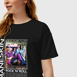 Футболка оверсайз женская RocknRoll Never Dies, цвет: черный — фото 2