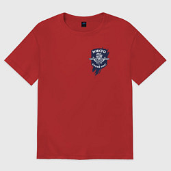 Футболка оверсайз женская ВДВ Никто, кроме нас!, цвет: красный