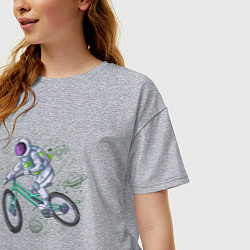 Футболка оверсайз женская Астробайкер, цвет: меланж — фото 2