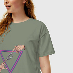 Футболка оверсайз женская Идеальное прикосновение, цвет: авокадо — фото 2