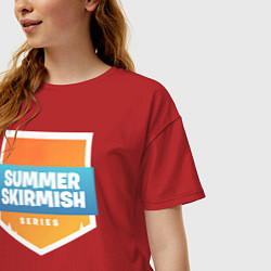 Футболка оверсайз женская Summer Skirmish, цвет: красный — фото 2