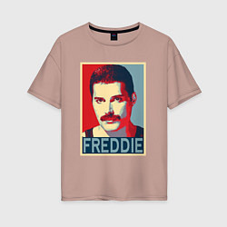 Футболка оверсайз женская Freddie, цвет: пыльно-розовый