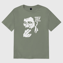 Футболка оверсайз женская DDT Юрий Шевчук, цвет: авокадо