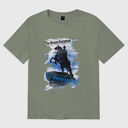 Футболка оверсайз женская The Bronze Horseman, цвет: авокадо