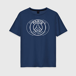 Футболка оверсайз женская PSG Core Wordmark Clear New 202223, цвет: тёмно-синий