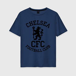 Футболка оверсайз женская Chelsea CFC, цвет: тёмно-синий