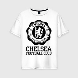 Футболка оверсайз женская Chelsea FC: Emblem, цвет: белый