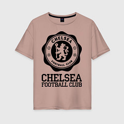 Футболка оверсайз женская Chelsea FC: Emblem, цвет: пыльно-розовый