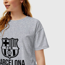 Футболка оверсайз женская Barcelona FC, цвет: меланж — фото 2
