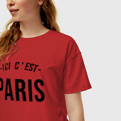 Футболка оверсайз женская PARIS SAINT-GERMAIN, цвет: красный — фото 2
