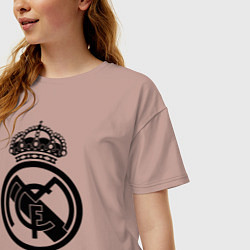 Футболка оверсайз женская Real Madrid, цвет: пыльно-розовый — фото 2