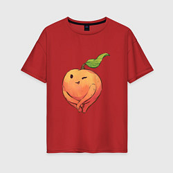 Женская футболка оверсайз Милая персик