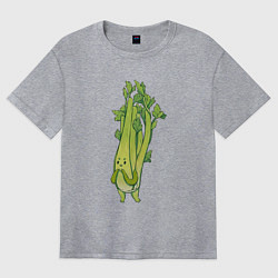 Футболка оверсайз женская Сельдерей, цвет: меланж