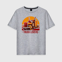 Футболка оверсайз женская Truck lovers, цвет: меланж