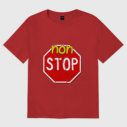 Футболка оверсайз женская Non stop, цвет: красный