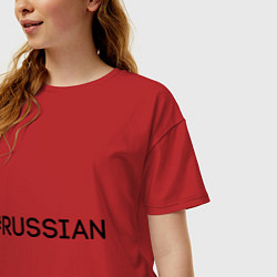 Футболка оверсайз женская #RUSSIAN, цвет: красный — фото 2