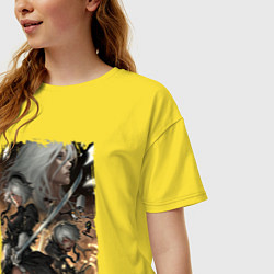 Футболка оверсайз женская Ниер Nier Automata Z, цвет: желтый — фото 2