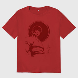 Футболка оверсайз женская Ророноа Зоро One Piece, цвет: красный