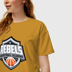 Футболка оверсайз женская REBELS, цвет: горчичный — фото 2