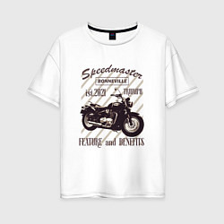 Женская футболка оверсайз Triumph speedmaster bonneville