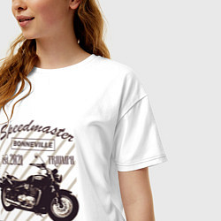 Футболка оверсайз женская Triumph speedmaster bonneville, цвет: белый — фото 2