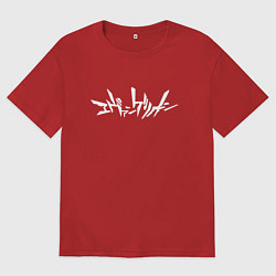 Футболка оверсайз женская EVANGELION, цвет: красный