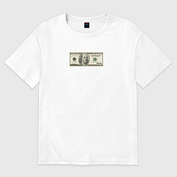Футболка оверсайз женская Dollar, цвет: белый