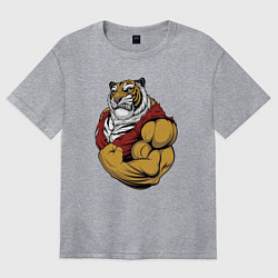 Футболка оверсайз женская Power Tiger, цвет: меланж