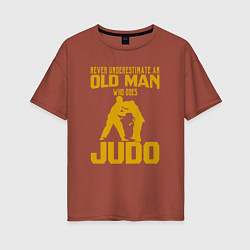 Футболка оверсайз женская Old Man Judo, цвет: кирпичный
