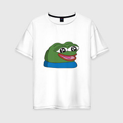 Женская футболка оверсайз Pepe happy Пепе хеппи