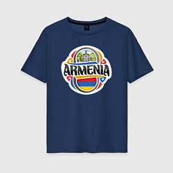 Футболка оверсайз женская Великая Армения, цвет: тёмно-синий