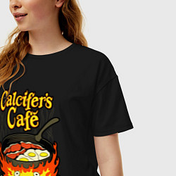 Футболка оверсайз женская Calcifer cook, цвет: черный — фото 2